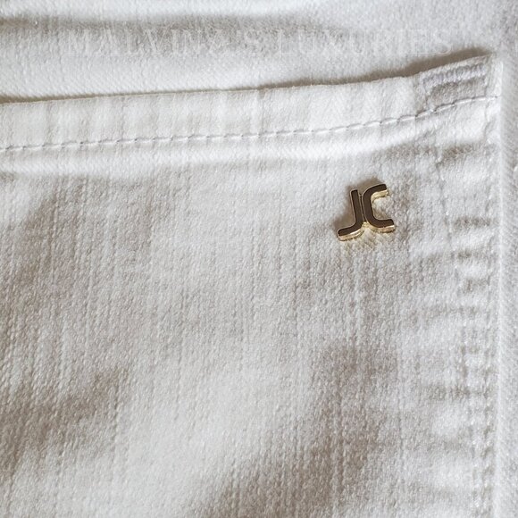 JUST CAVALLI BY ROBERTO CAVALLI JEANS WHITE w CRYSTALS SKINNY PANTS sz 29 US 6 - Picture 12 of 14